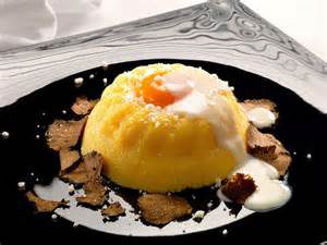 sformato di polenta all'uovo con tartufo