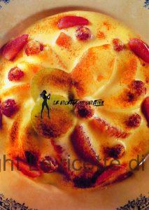 quiche di ricotta all'arancia con frutta gratinata alla crema