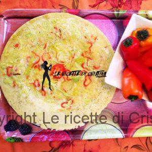omelette porri e peperoni