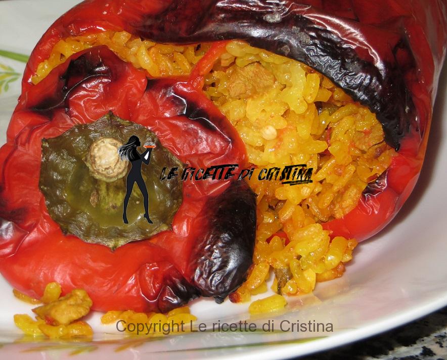 peperoni ripieni di Paella