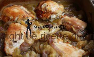 pollo al burro d'arachidi e mele