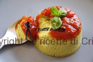 sformatini di formaggio con crema di pomodoro