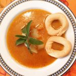 vellutata di taralli e topinambur ai peperoni