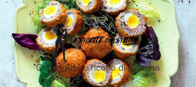 Ricetta delle uova di quaglia alla scozzese con marmellata di cipolle all’arancia