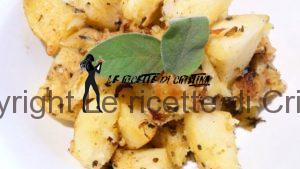 filetti di pesce persico gratinati con patate, cipolle e salvia