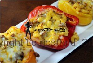 gratin di verdure ripiene di maccheroncini