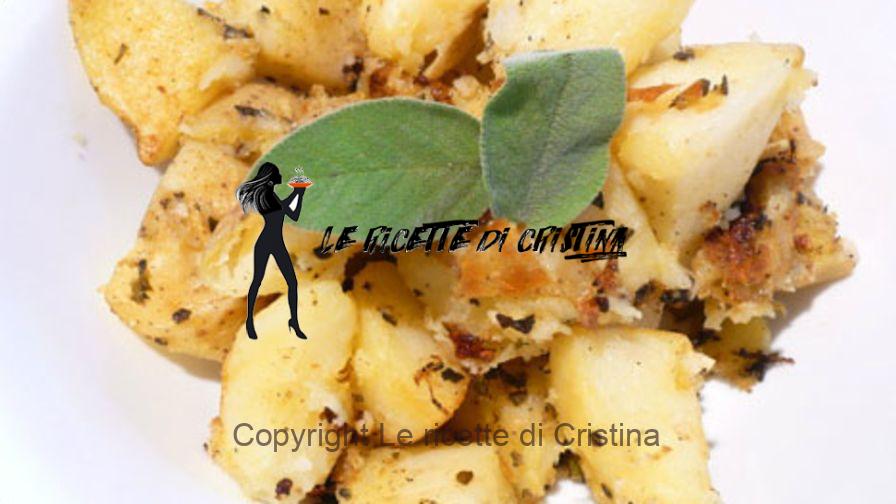 Ricetta dei filetti di pesce persico gratinati con patate cipolle salvia Ricetta dei filetti di pesce persico gratinati con patate cipolle salvia
