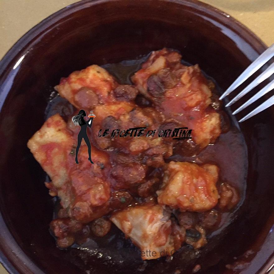 Baccalà in umido con uvetta e Vinsanto