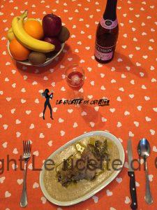 Involtini ai carciofi con cipolle di Tropea e polenta taragna