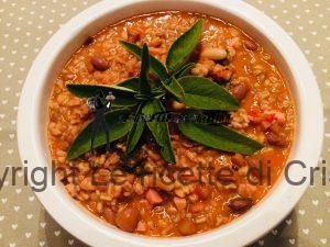 Zuppa di farro e fagioli borlotti