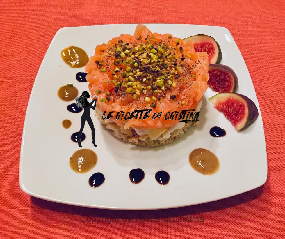 Cheesecake salato di salmone frescp