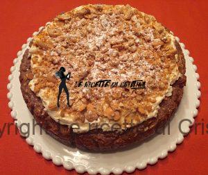 Torta di polenta di castagne con ricotta, mascarpone e amaretti