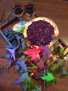 Crostata all'uva fragola con crema chantilly