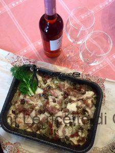 Sformato di finocchi gourmet con prosciutto cotto e olive taggiasche