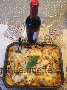 Chioccioloni gratinati ripieni di ragù di Chianina e fagioli rossi
