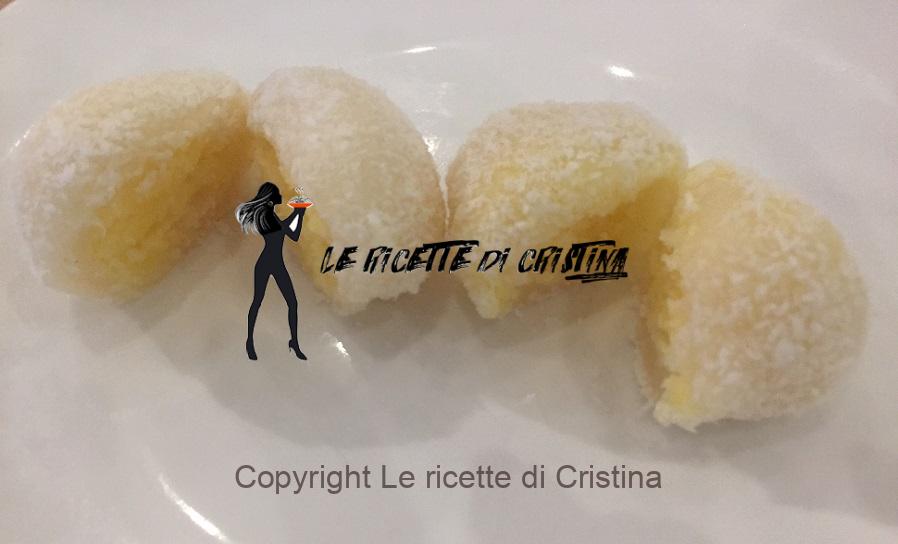 Mochi ripieni di crema frangipane