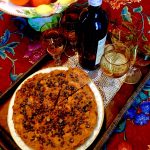Torta di panbrioche, cioccolato e noci all'arancia
