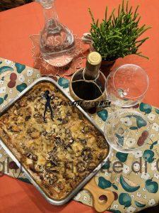 Lasagne con porcini, cotto e provola